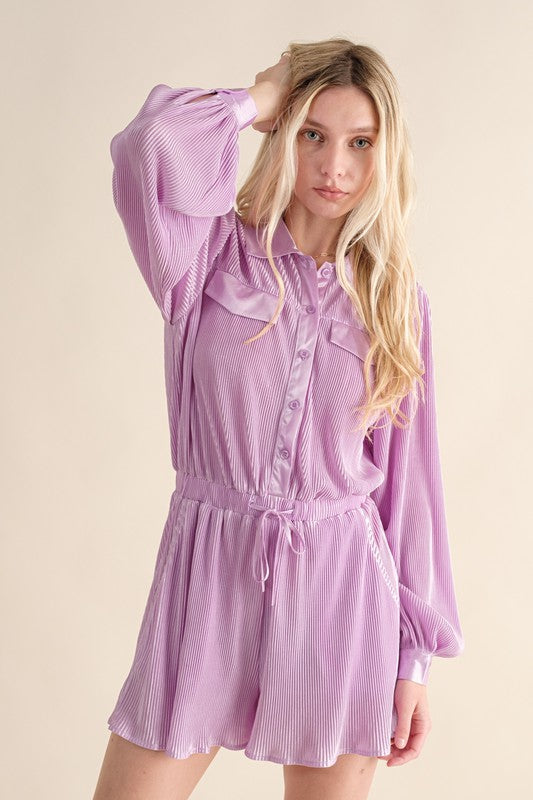 Love Story Romper in Lavender