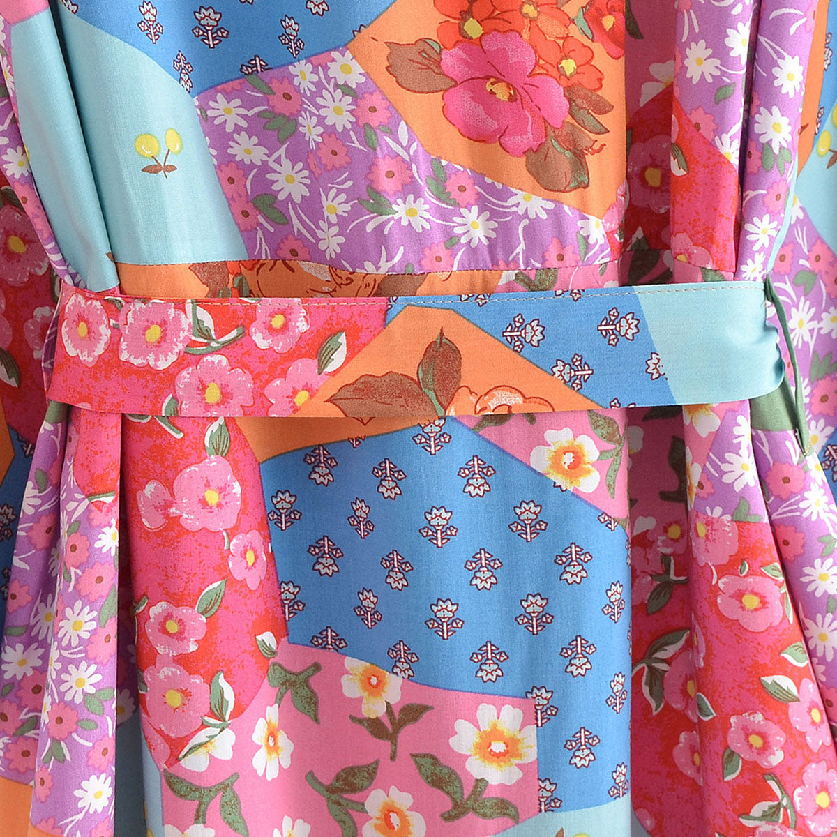 Rose Pink Boho Floral Print Maxi Robe