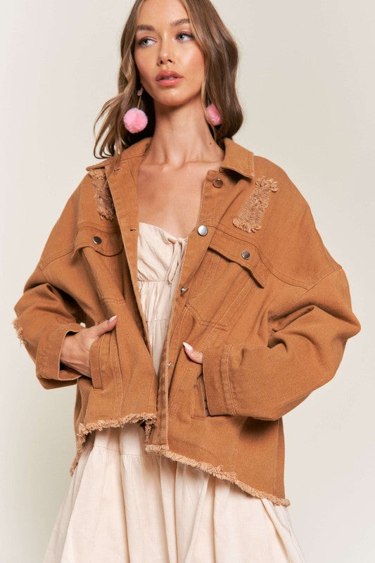 Going With The Seasons Jacket in Camel