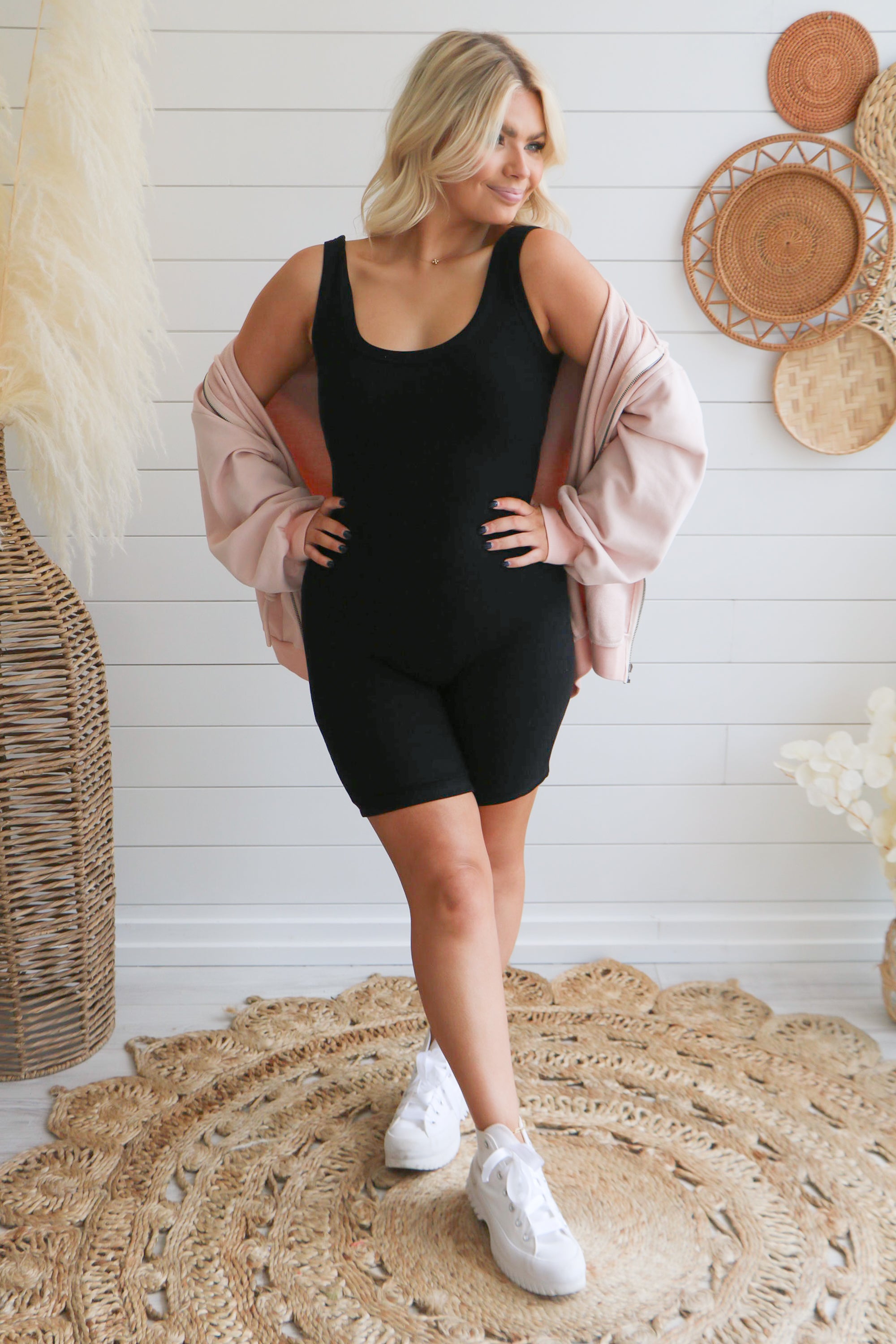 Feeling Elite Onesie Romper in Black
