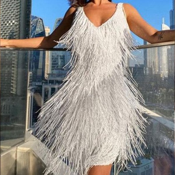 👗Sexy Elegant Party Tassels Dress👗