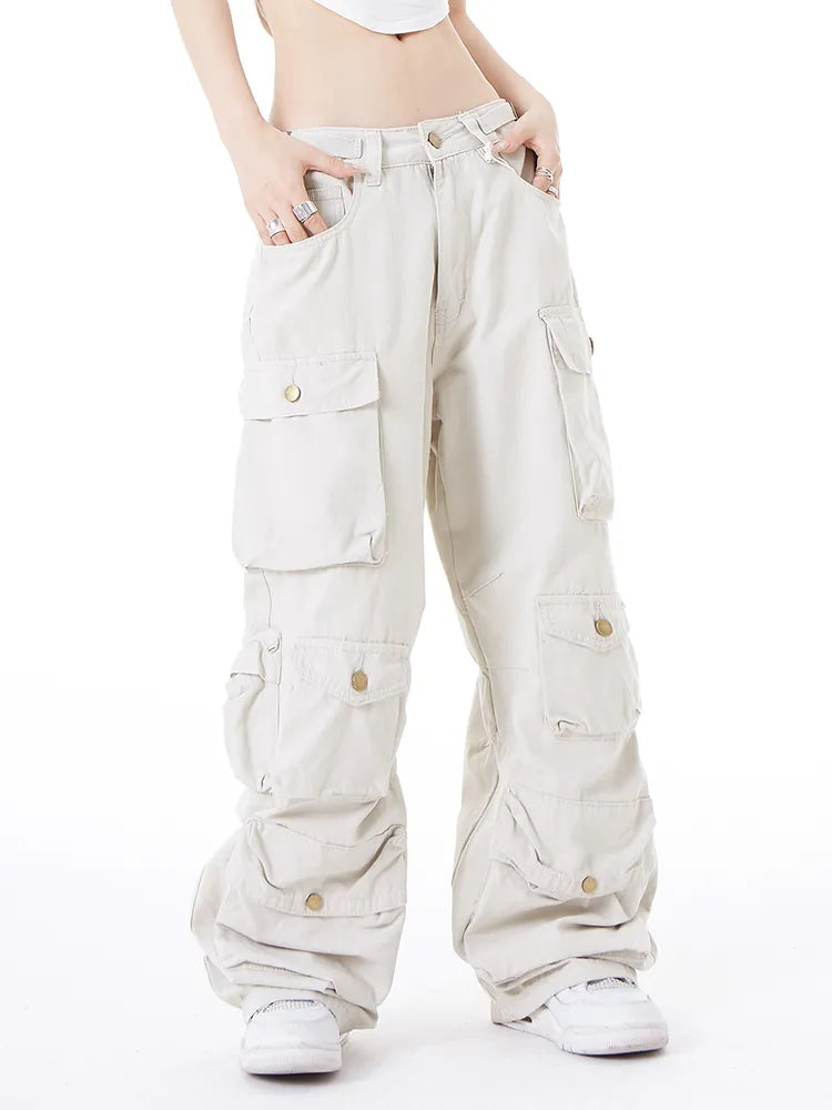 Isabella High Streetwear Loose Wide-Leg Pants