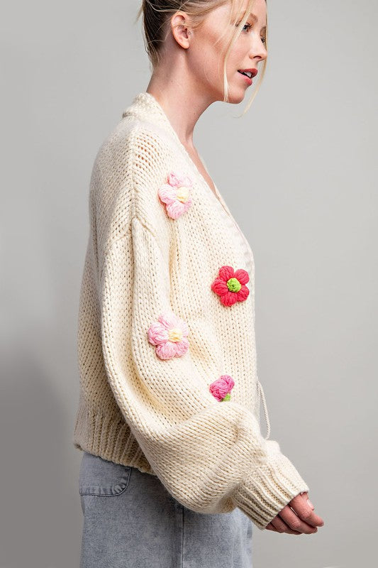 Winter Wishes Cardigan in Cream