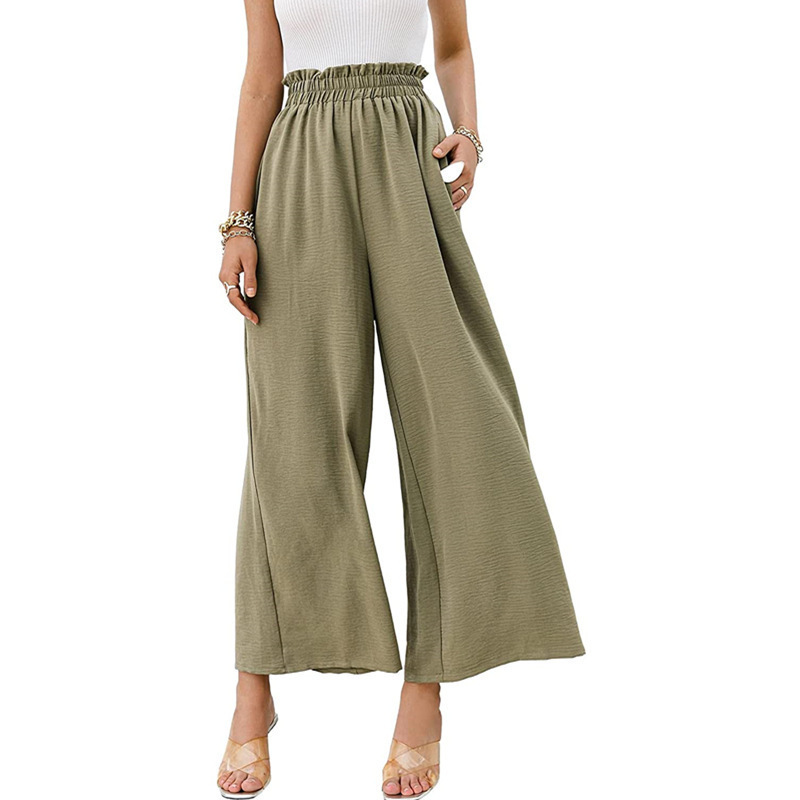 Women High Waisted Straight Wide Leg Pants