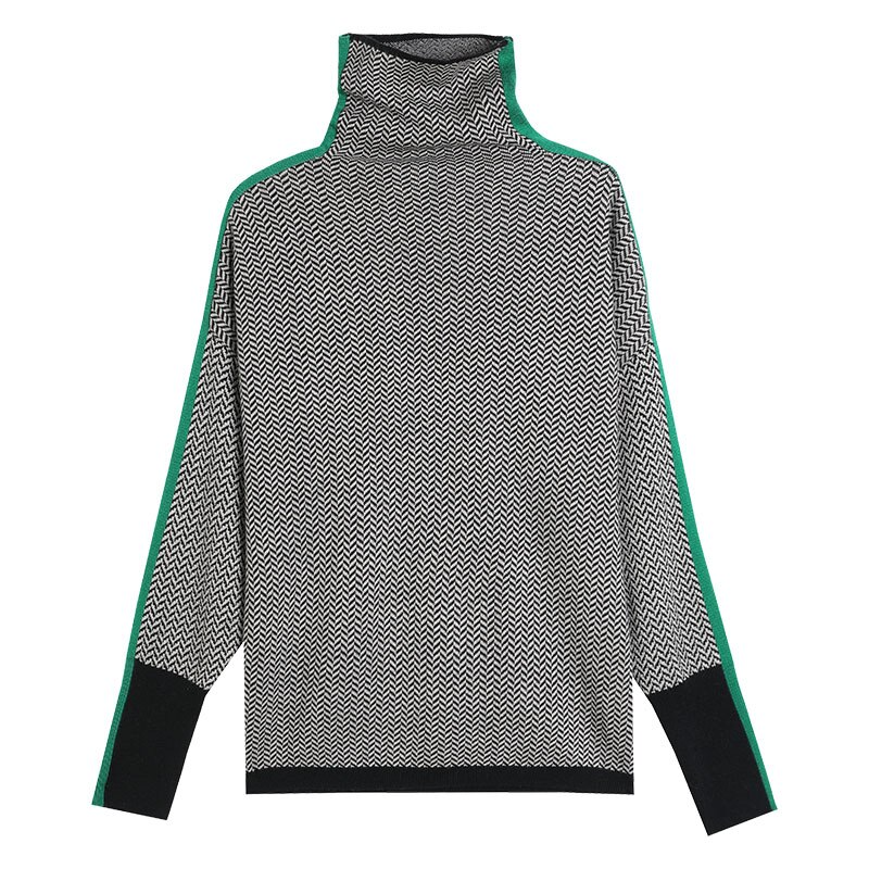Jacquard Turtleneck Sweater
