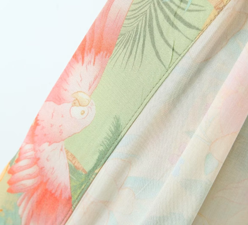 Palm Beach Boho Floral Print Maxi Robe