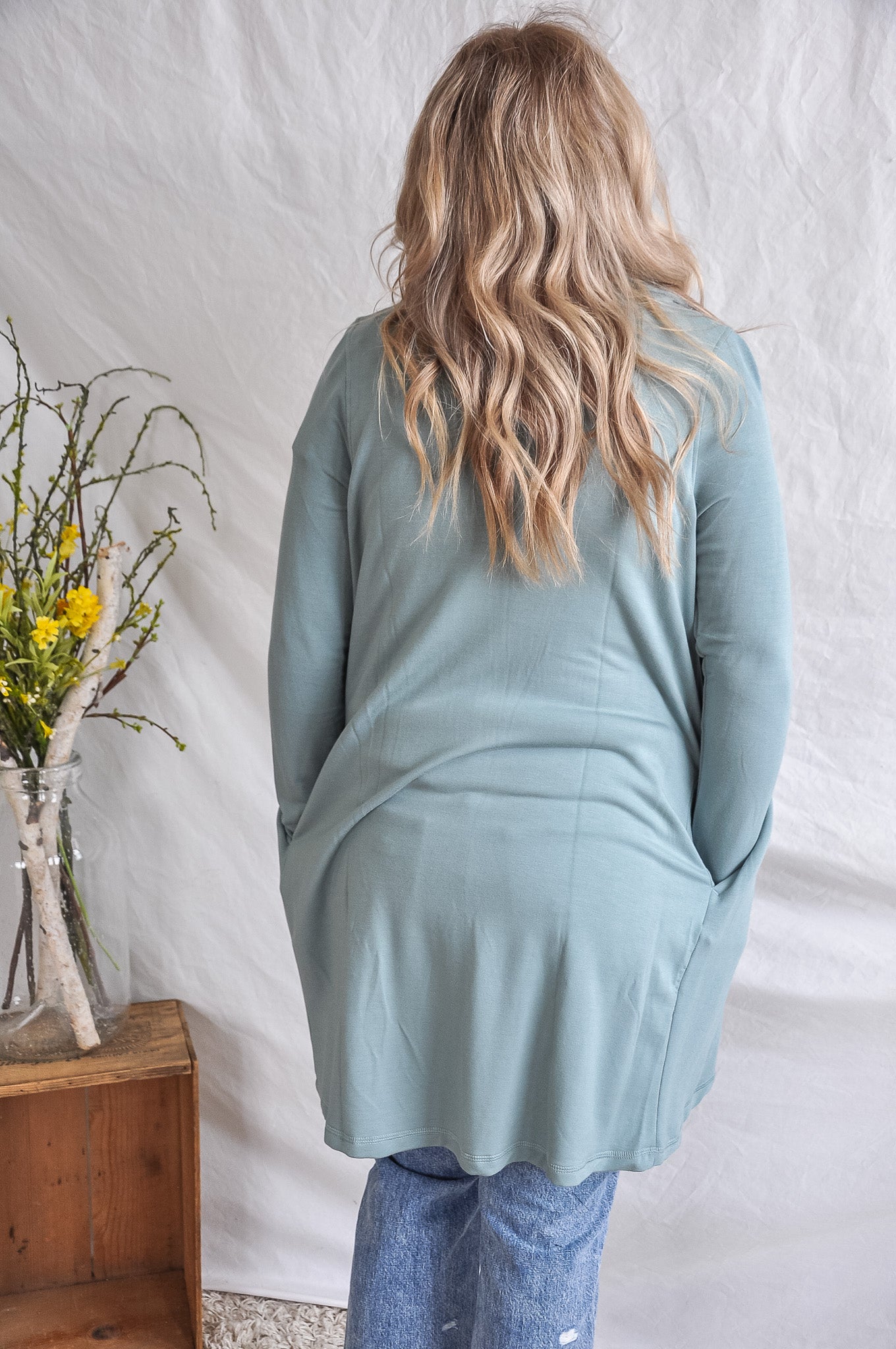 Drapey Front Fleece Cardigan