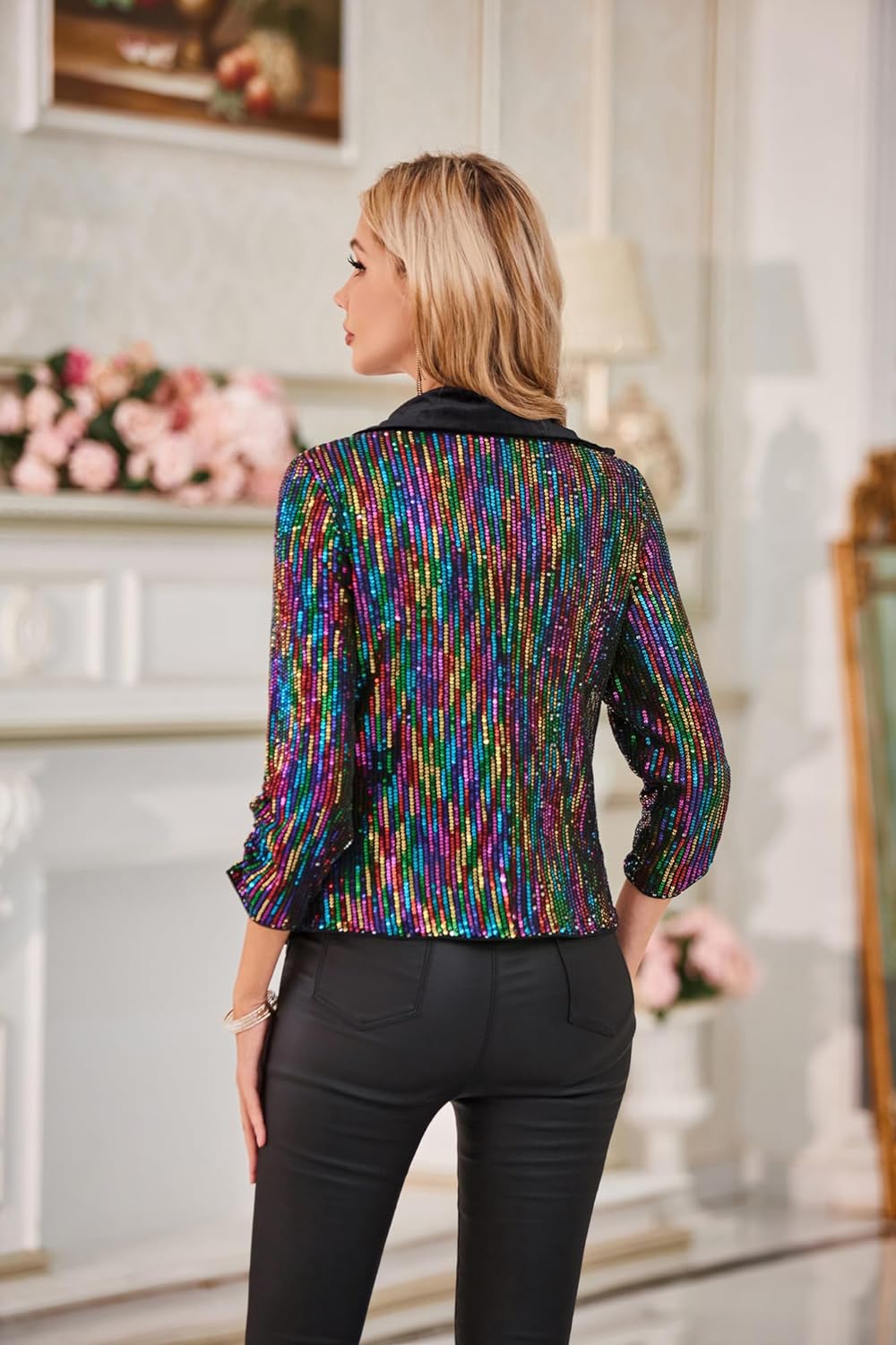 Women's Casual Drawstring Blazer Cotton Cardigan