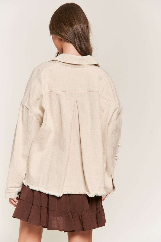 Going With The Seasons Jacket in Oatmeal