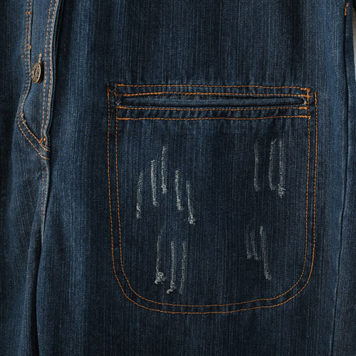 2021 blue casual cotton high waist plus size jumpsuit pants