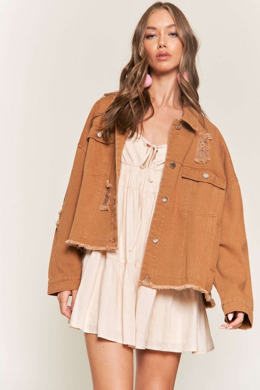 Going With The Seasons Jacket in Camel