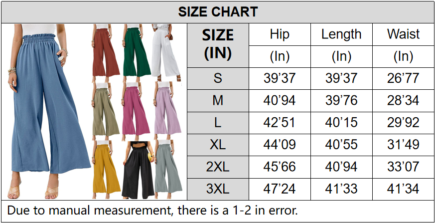 Women High Waisted Straight Wide Leg Pants