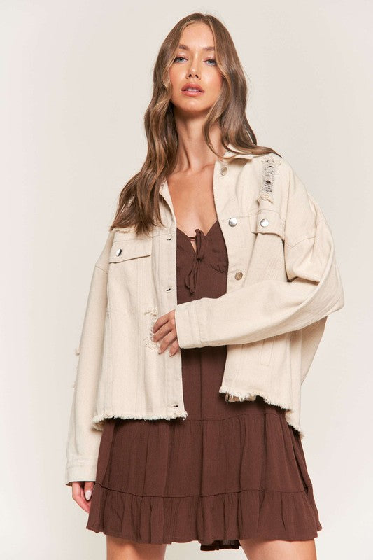 Going With The Seasons Jacket in Oatmeal