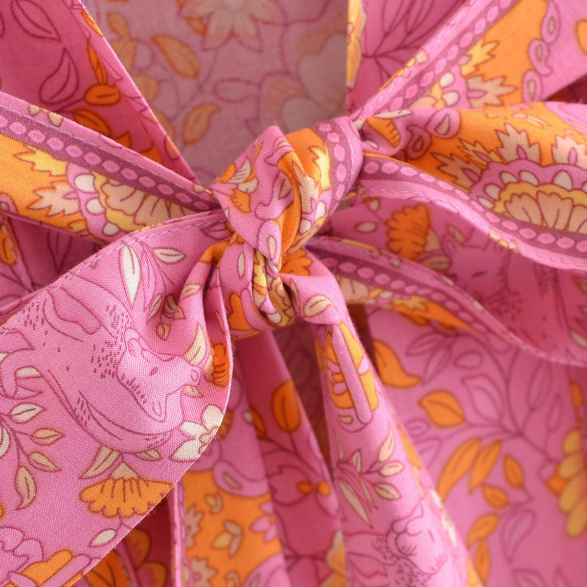 Capri Pink Boho Floral Print Short Robe