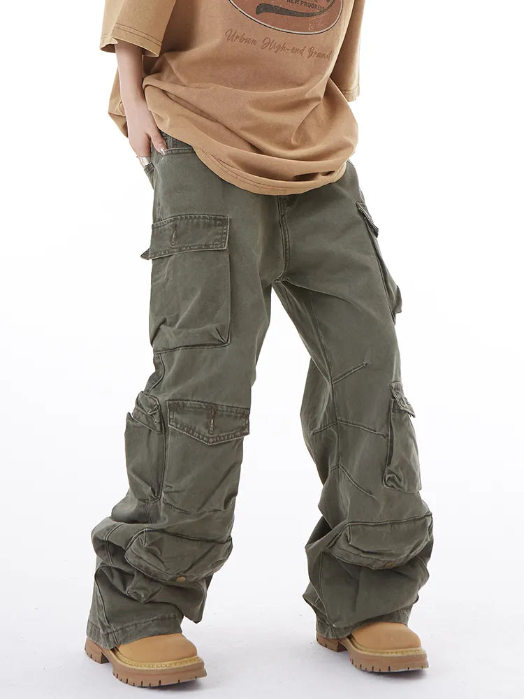 Isabella High Streetwear Loose Wide-Leg Pants