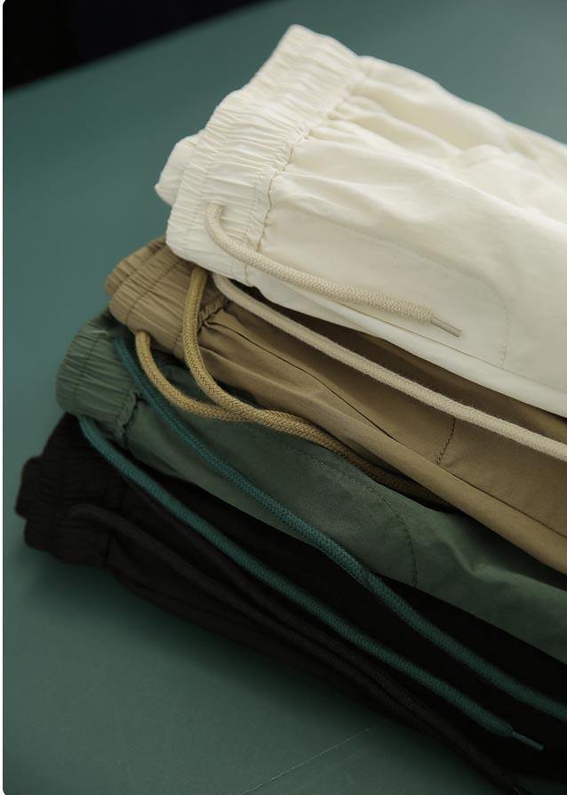 2021 Summer Casual With Elastic Waist And Loose Lace Up Pants