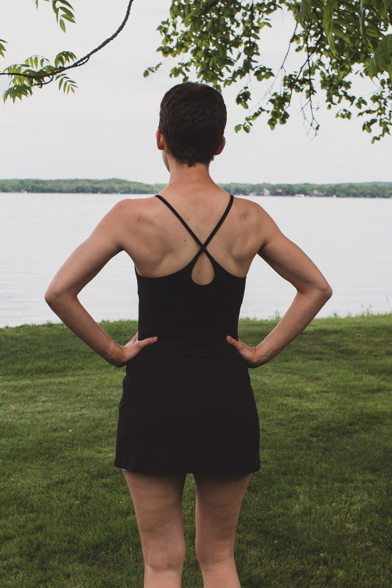 The Everyday Black Strappy Active Dress