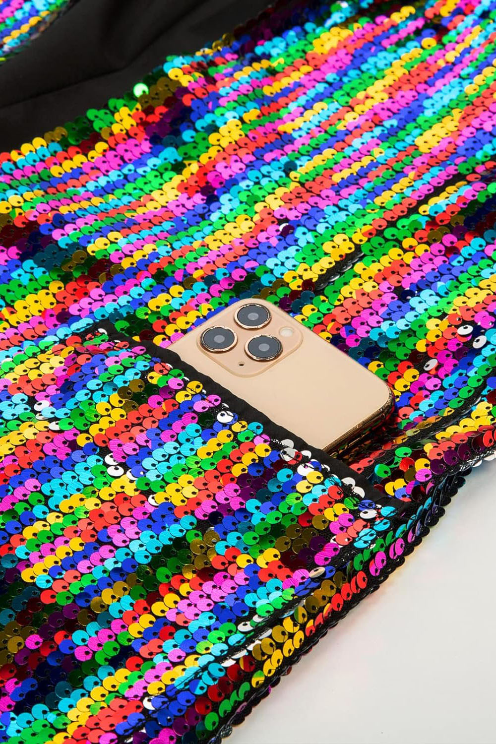 Sparkly Cardigan Coat with Pocket