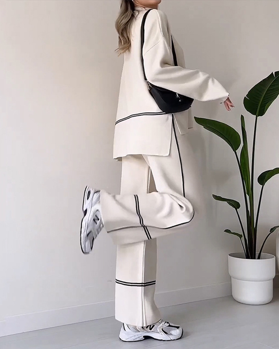 Women's Patchwork Casual Two-piece Set