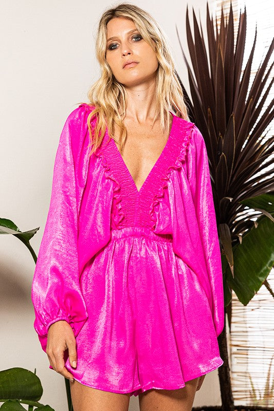 Next Level Romper in Pink