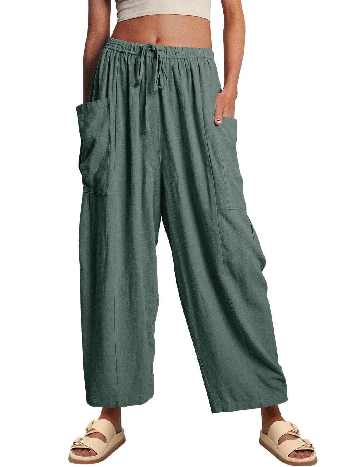 Women's  Loose Casual Cotton Linen Trousers  Pants