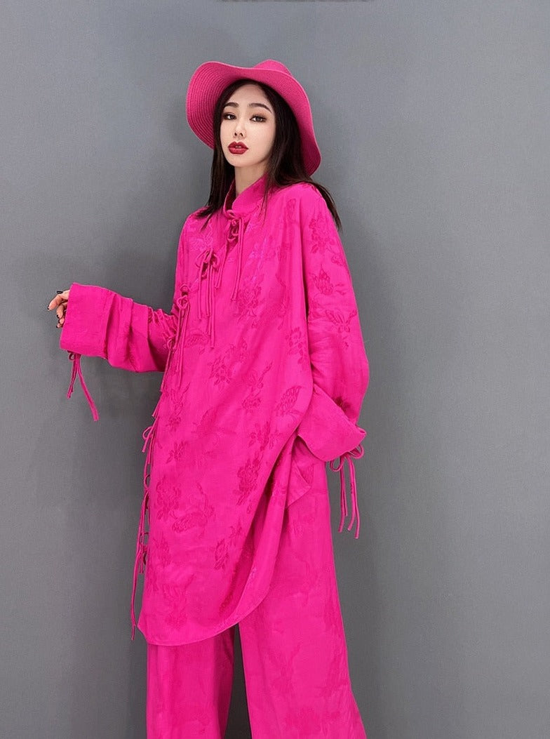 Casual Chic Ethereal Top & Wide Leg Pants 2-Piece Set