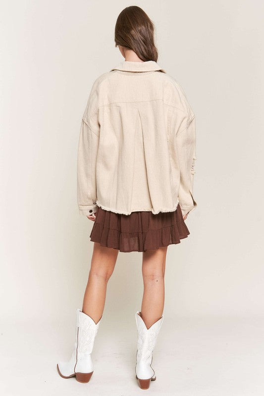 Going With The Seasons Jacket in Oatmeal