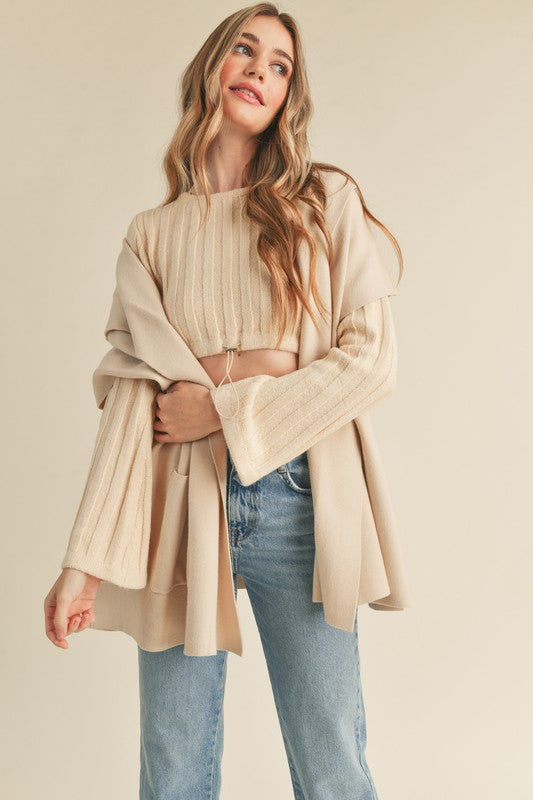 Sense Of Style Cardigan in Taupe