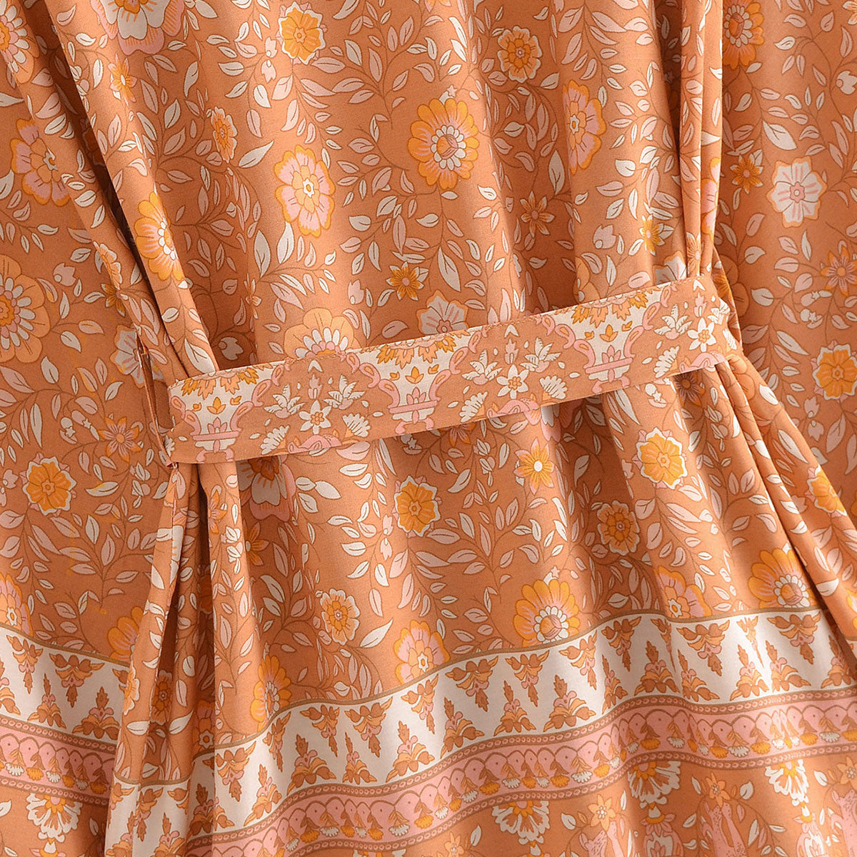 Sienna Sands Boho Floral Print Short Robe