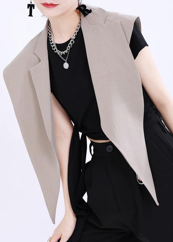 Women's Khaki clothes with magic weapon suit collar vest