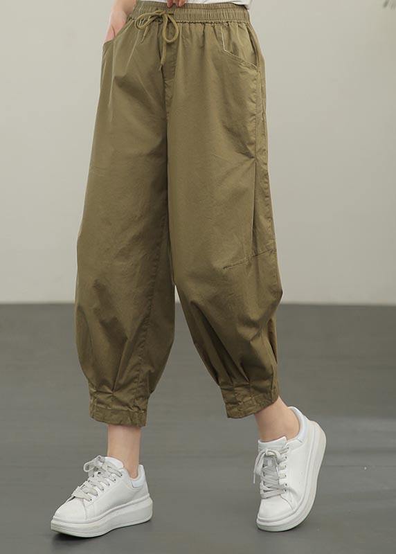 2021 Summer Casual With Elastic Waist And Loose Lace Up Pants