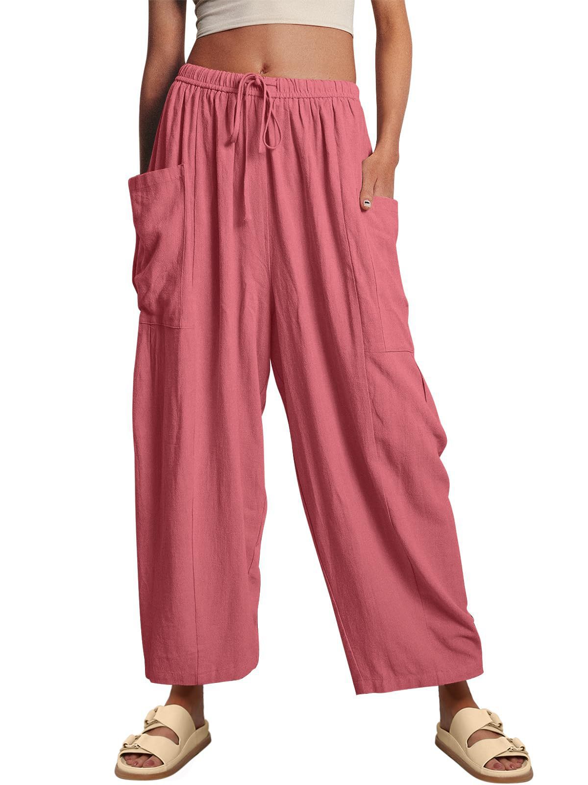Women's  Loose Casual Cotton Linen Trousers  Pants
