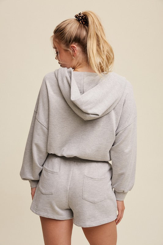 Bags Are Packed Romper in Grey