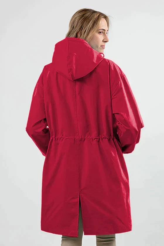 Oversized water-repellent windbreaker rain jacket with hood