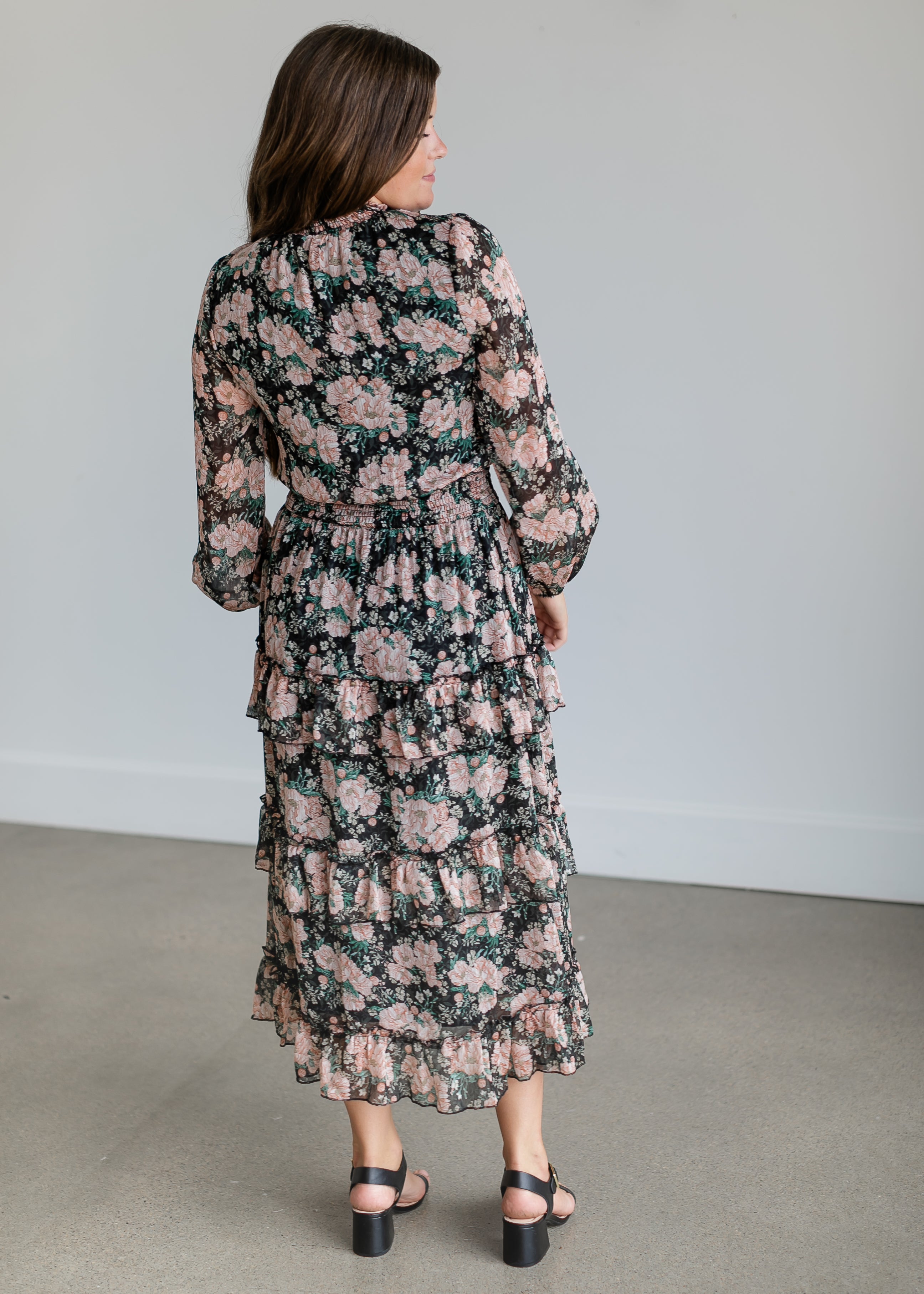 Beckinsale Long Sleeve Floral Maxi Dress