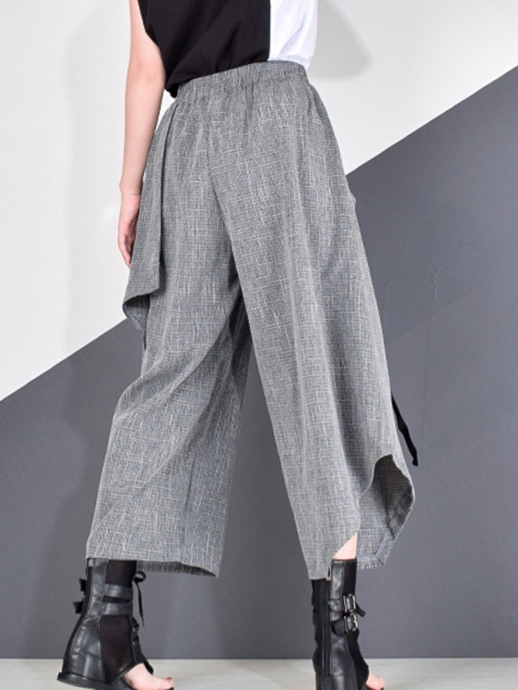 Trendy Chic High Waist Wide Leg Pants