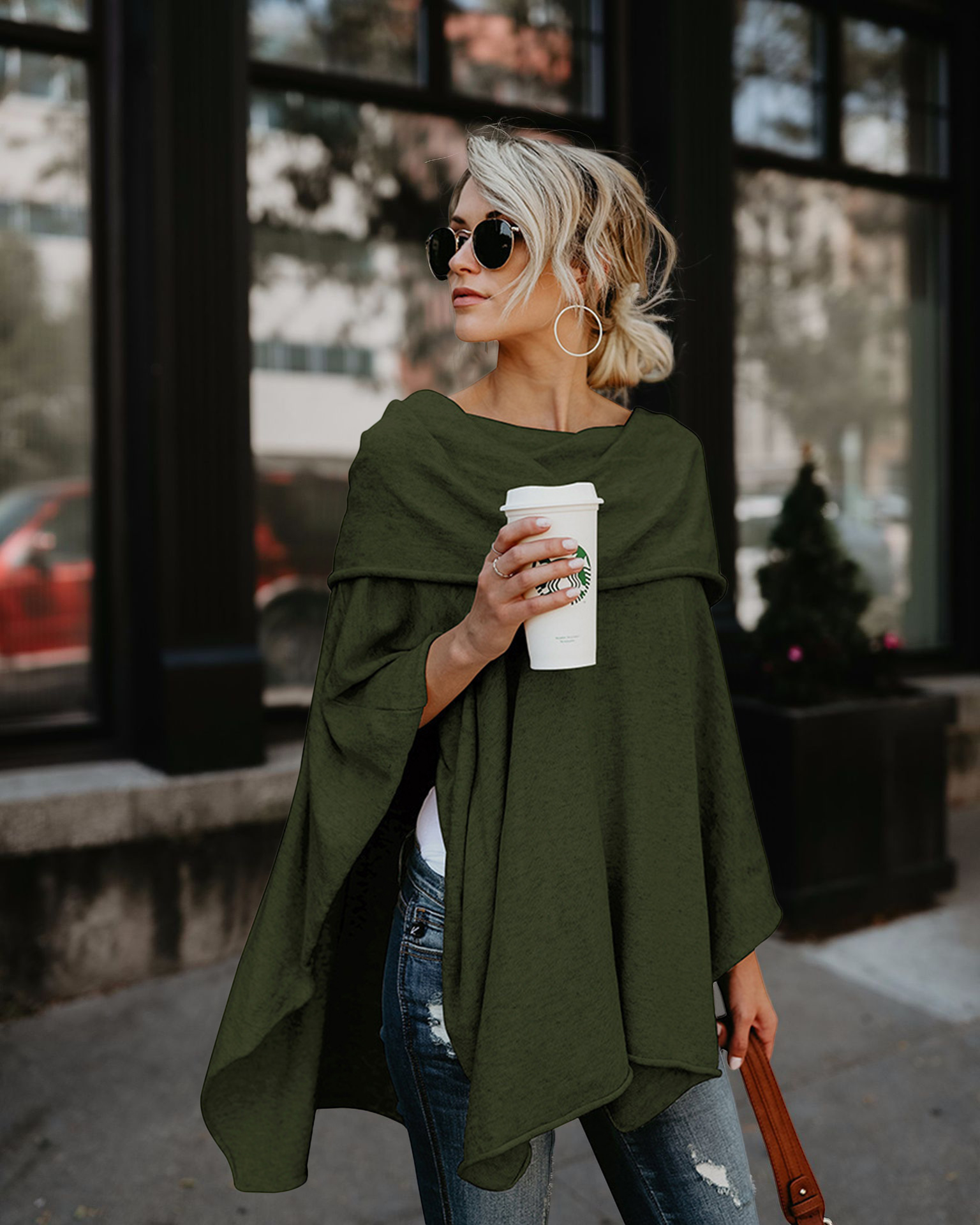 Irregular Off Shoulder Shawl