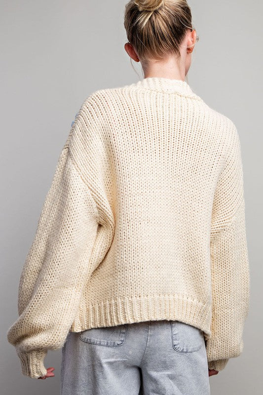 Winter Wishes Cardigan in Cream