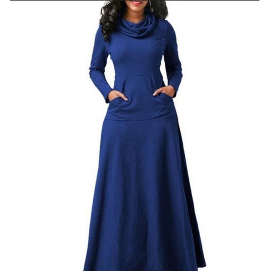 Simple Swing Hoodie Maxi Dress