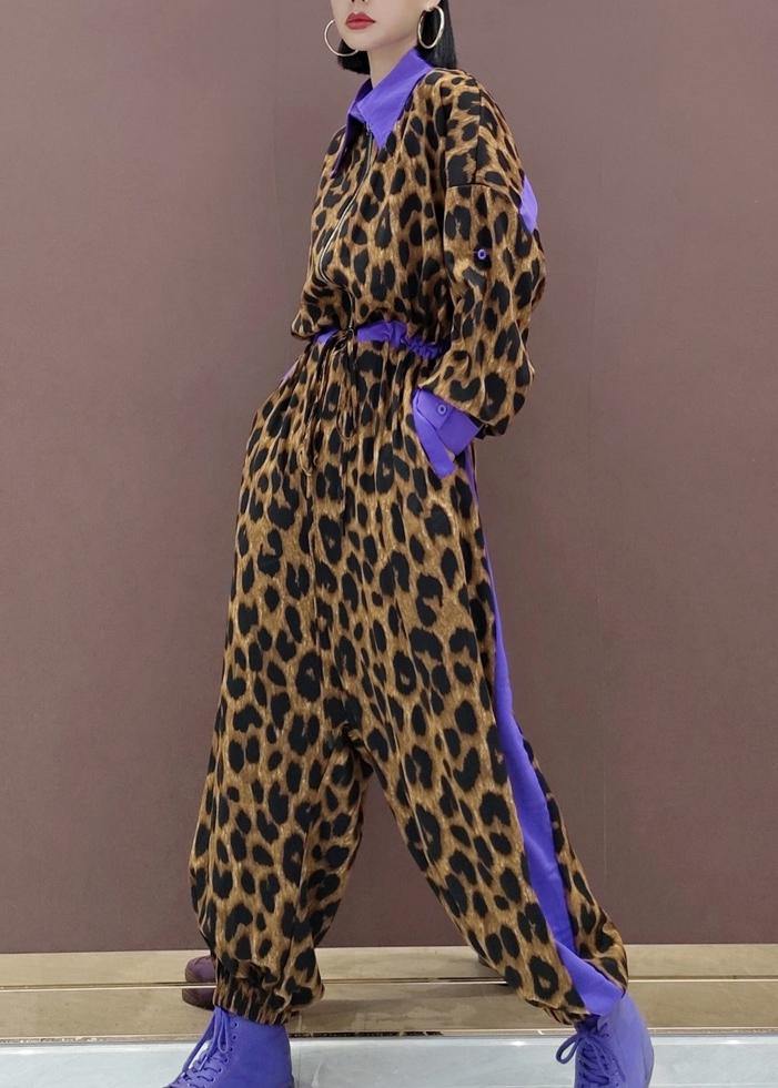 Unique Leopard Fall Fashion Spring Jumpsuit Pants