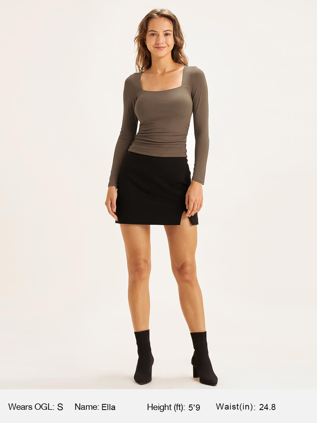 Square Neck Ruched Brami Top