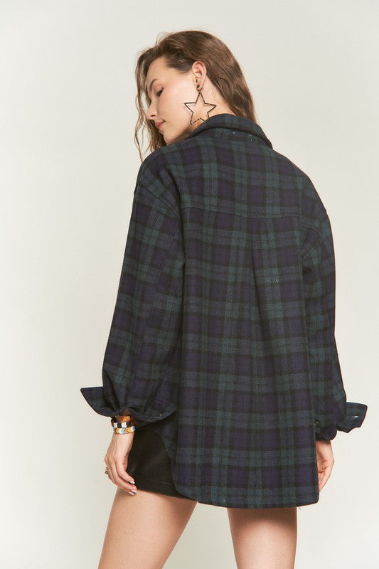 Good Company Shacket in Hunter Green