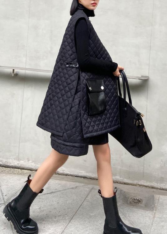 Women's Retro western fashion cotton vest Shorts Black two piece set