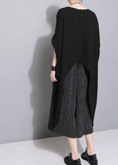 Simple black box top two ways to wear Dresses summer drawstring blouses