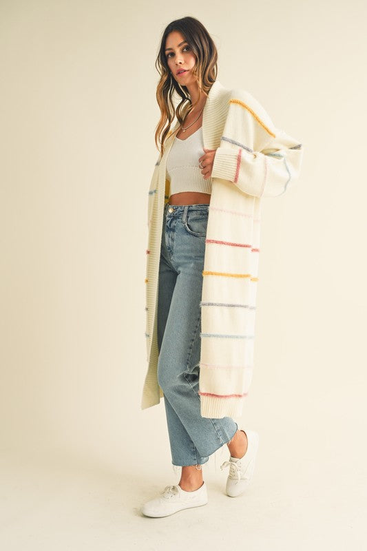 Wasted Time Cardigan in Cream