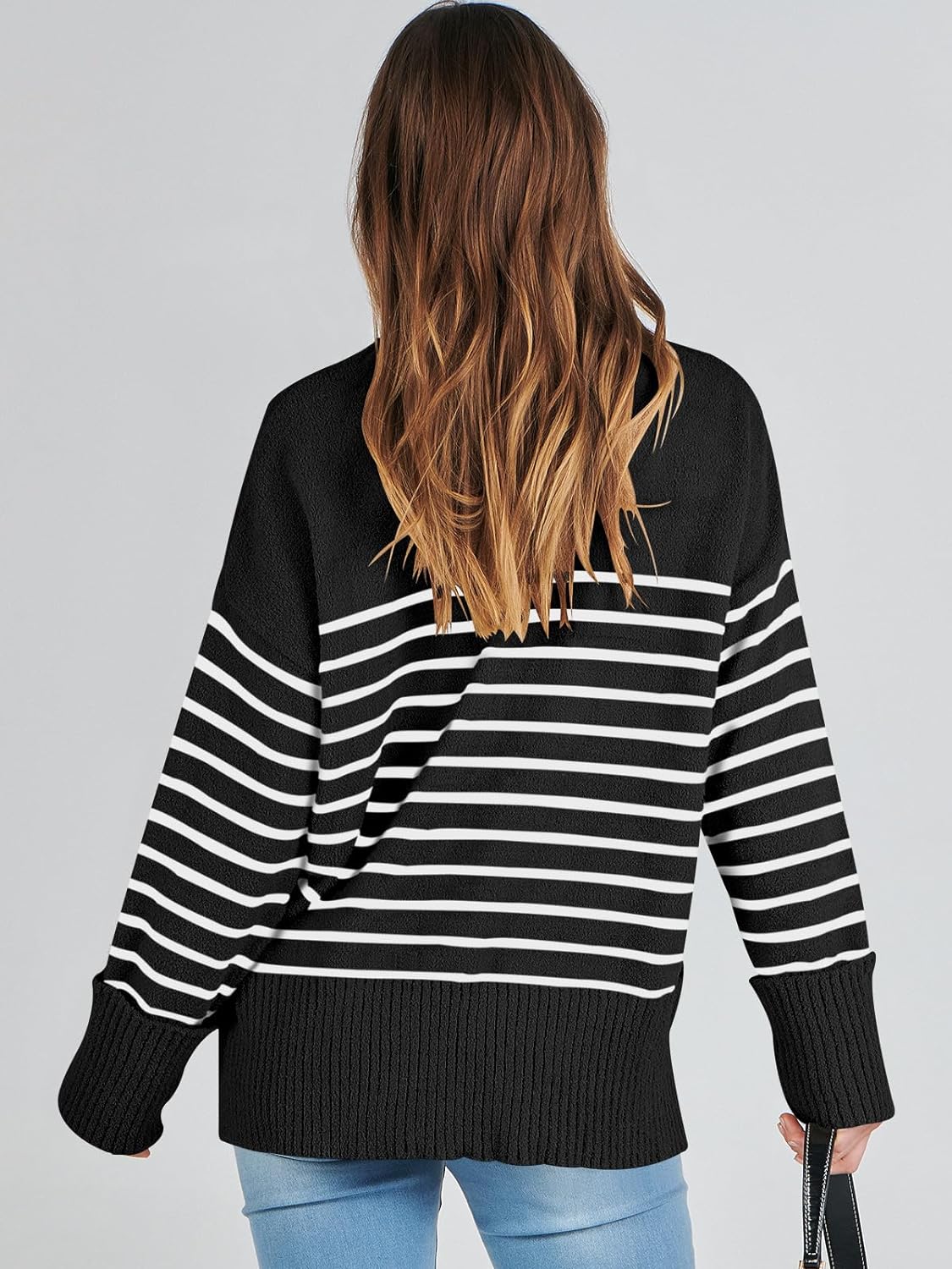 Women's Crewneck Long Sleeve Oversized Fuzzy Knit Chunky Warm Pullover Sweater Top