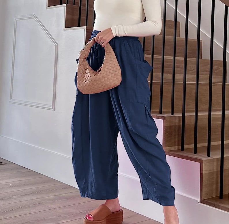 Women's  Loose Casual Cotton Linen Trousers  Pants