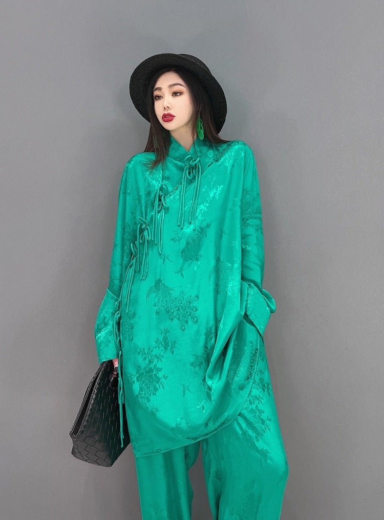 Casual Chic Ethereal Top & Wide Leg Pants 2-Piece Set