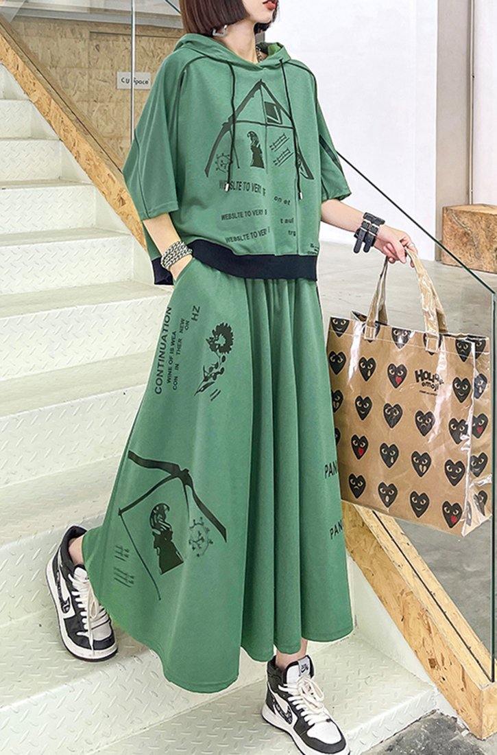 2021 New Spring Explosion Street Guard Two Piece Skirt