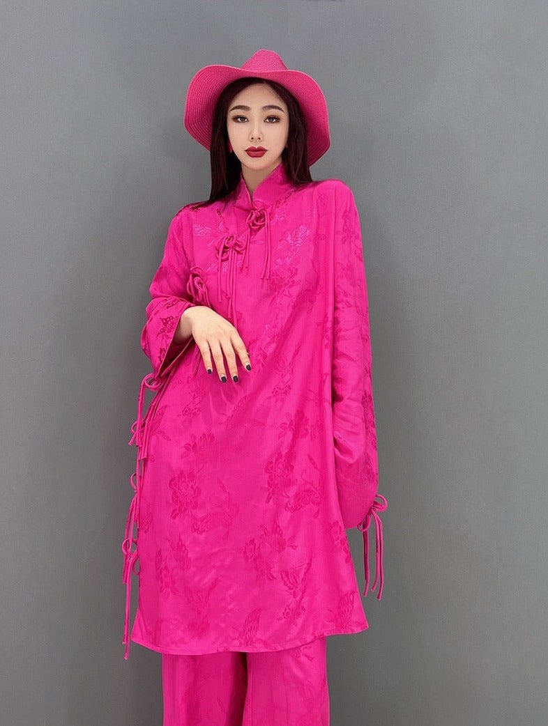 Casual Chic Ethereal Top & Wide Leg Pants 2-Piece Set